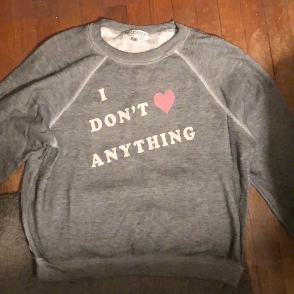Wildfox Tops - Wildfox “I don’t 💗 anything” size M NWOT